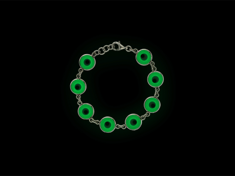 Pulseira Glow - Translúcida e Verde