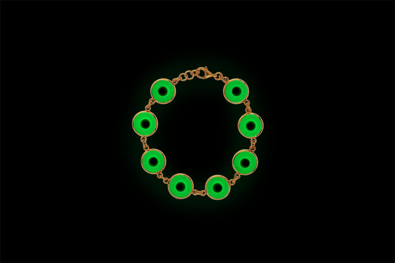 Pulseira Glow - Translúcida e Verde