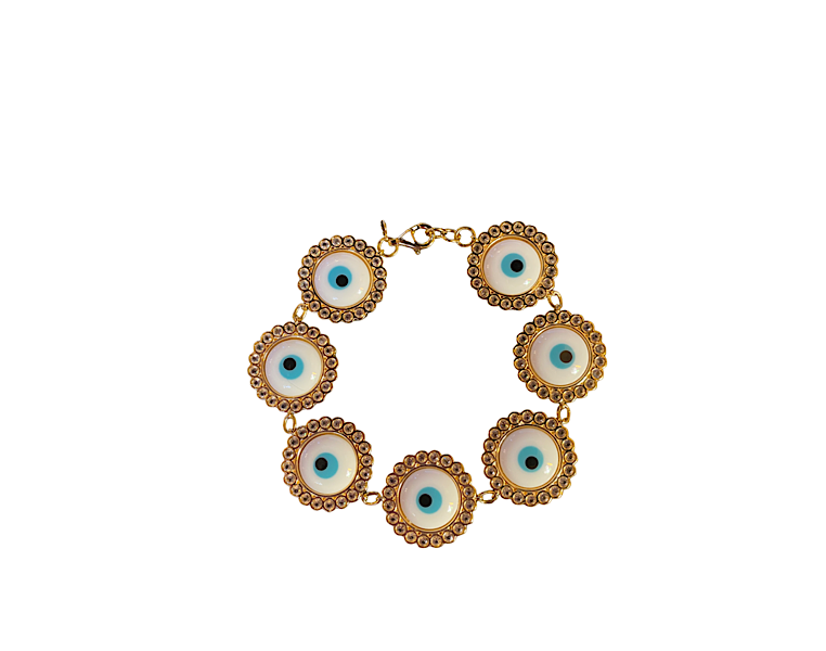 Pulseira Olho Grego Linha Clássica - Branca