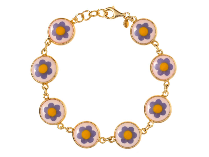 Pulseira Flowers Max - Lilás e Rosa