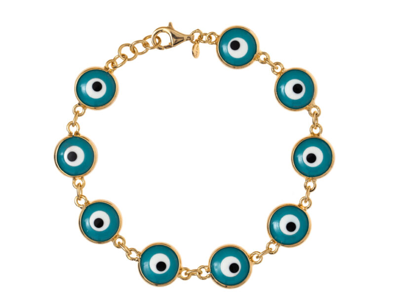 Pulseira Olho Grego Mini - Azul Céu