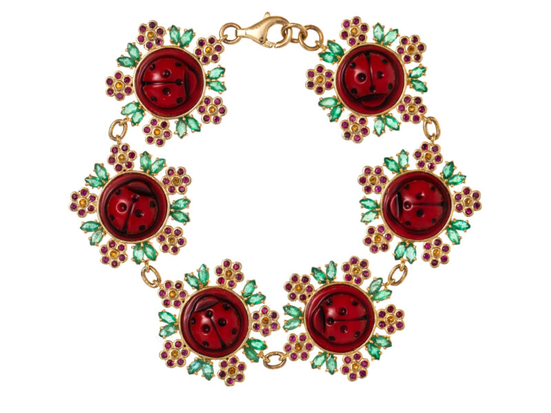 Pulseira Joaninha Max - Pedras Naturais