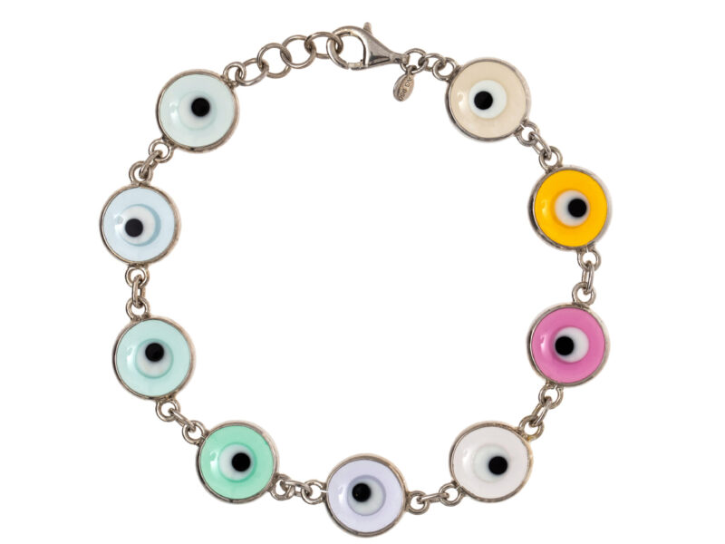 Pulseira Olho Grego Mini - Colorido translúcido