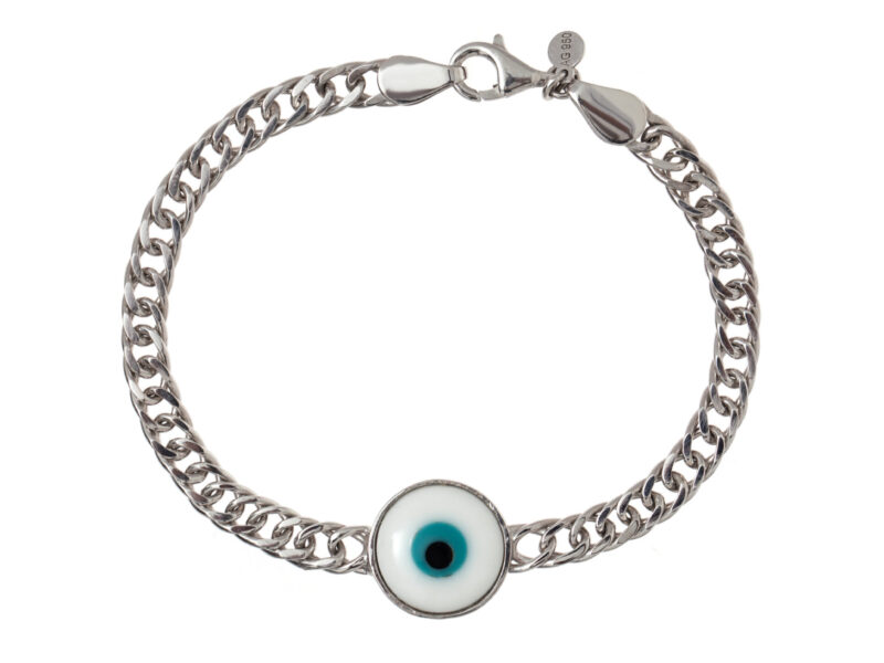 Pulseira Olho Grego Grumet - Branca