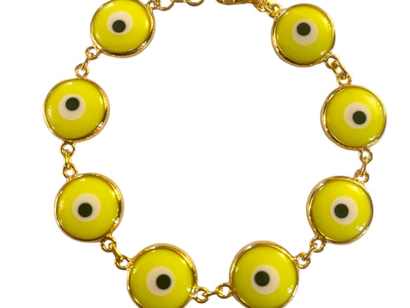 Pulseira Olho Grego Max - Amarelo Flúor