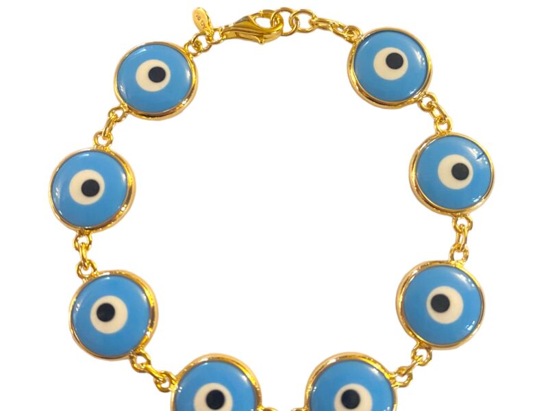 Pulseira Olho Grego Max - Azul Flúor