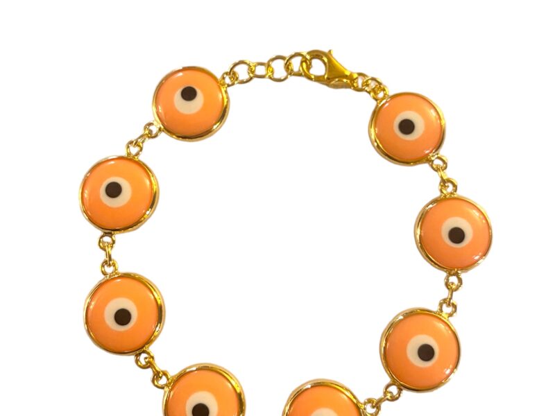 Pulseira Olho Grego Max - Laranja Flúor