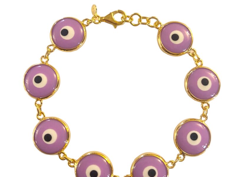 Pulseira Olho Grego Max - Lilás Flúor