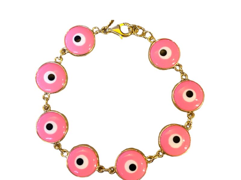 Pulseira Olho Grego Max - Rosa Flúor