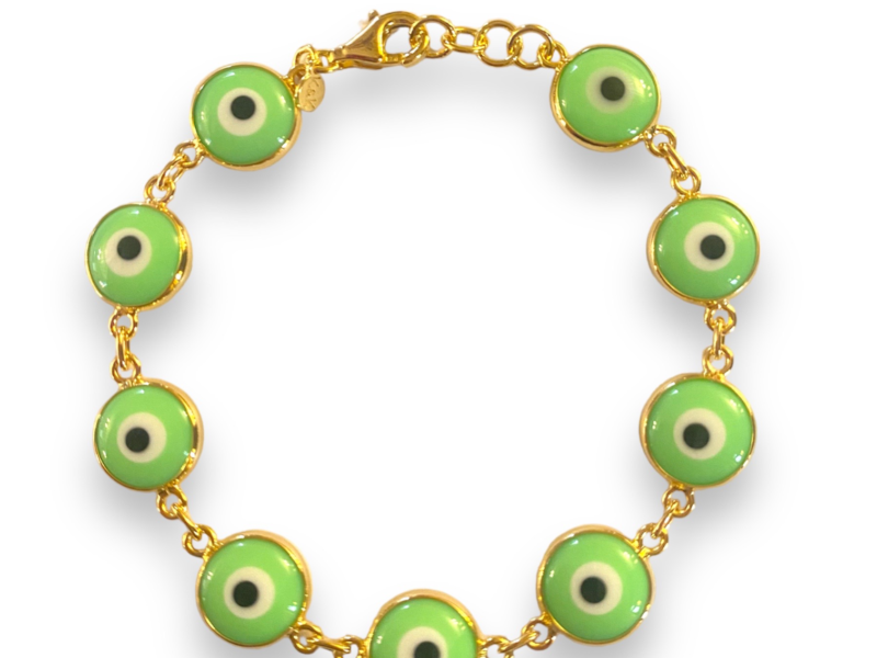 Pulseira Olho Grego Mini - Verde Flúor