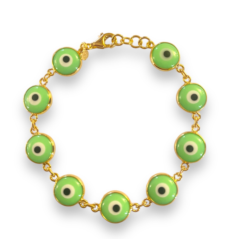 Pulseira Olho Grego Mini - Verde Flúor