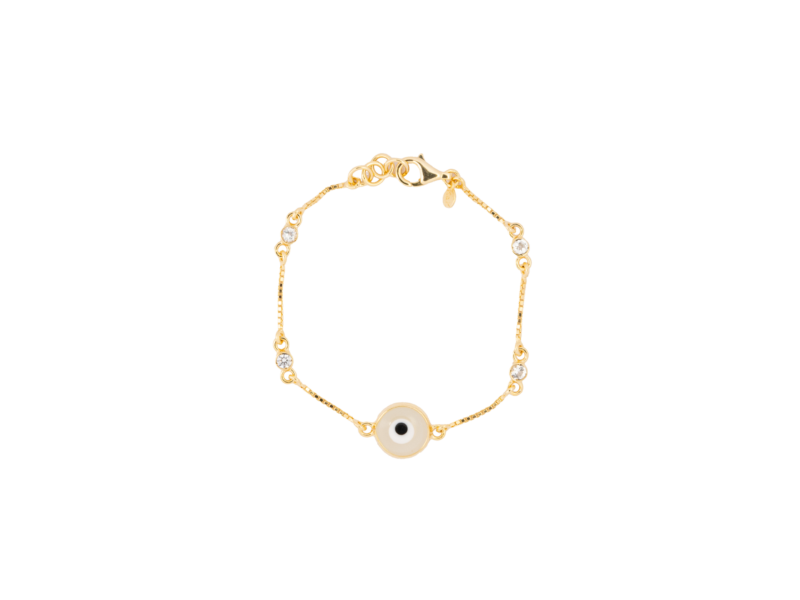 Pulseira Olho Grego Mini com corrente -Glow Infantil