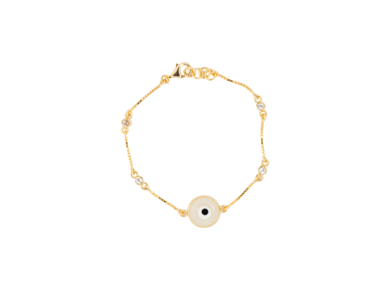 Pulseira olho grego max com corrente -Glow