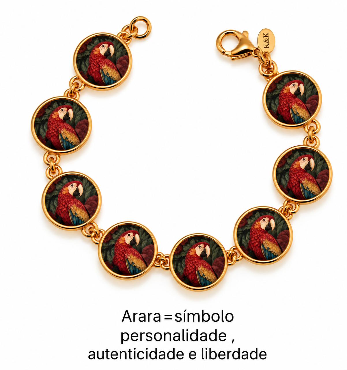 Pulseira Arara - Linha Animais