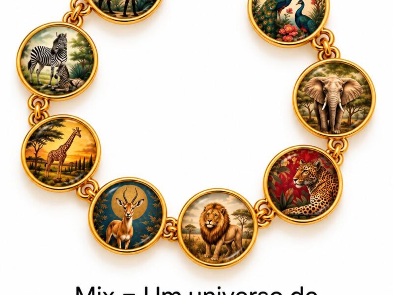Pulseira Mix Animais - Linha Animais